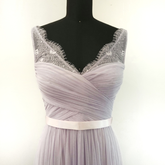 Bhldn Hitherto Anthropologie Fleur Fairycore Lavender Lace Corset Maxi Dress - Picture 3 of 13